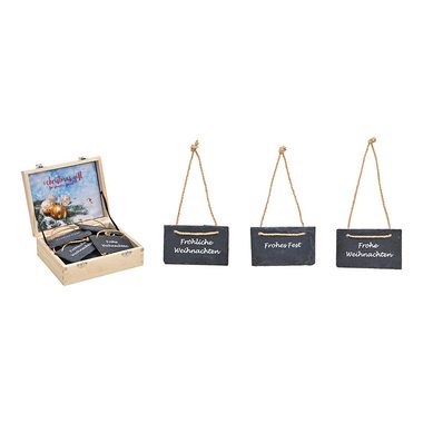 ROOST, ROOST Weihnachtsh&auml;nger 10x6cm 10030121 mit Weihnachtsspruch