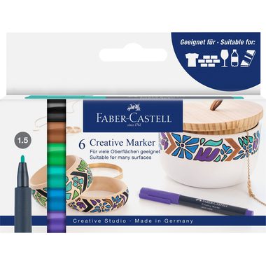 Faber-Castell, FABER-CASTELL Creative Marker 1-3mm 160708 Fairy forest 6 St&uuml;ck