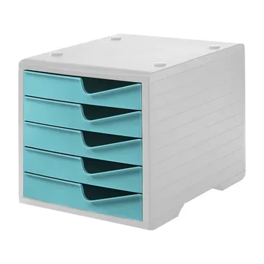 Styro, STYRO Styroswingbox 275-8430.5282 aqua/grau 5 Schubladen