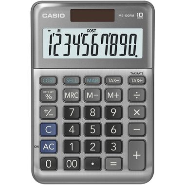 Casio, CASIO Tischrechner MS-100FM grau