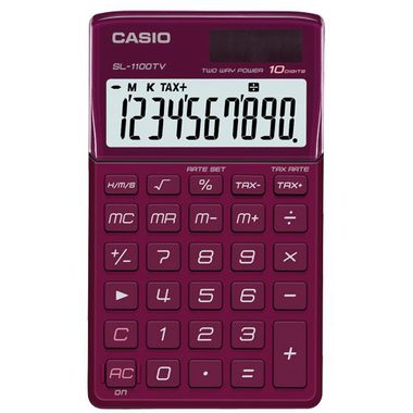 Casio, CASIO Taschenrechner SL-1100TV-RD rot