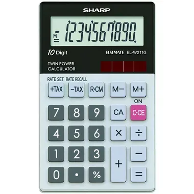 Sharp, SHARP Taschenrechner W211GGY Glastop Design