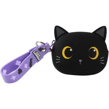 I-Total, I-TOTAL Silikon Clutch XL2484A Black Cat
