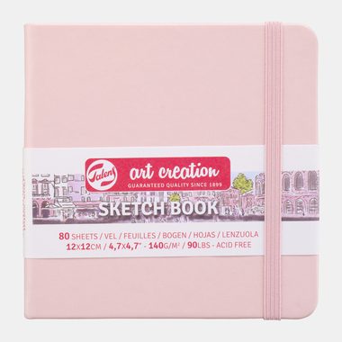 Talens, TALENS Sketchbook 12x12cm 9314014M pastellrosa 80 Seiten