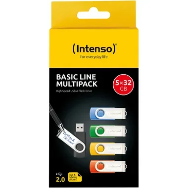 Intenso, INTENSO USB-Stick Basic Line 5x32GB 3503585 USB 2.0 Mulitpack