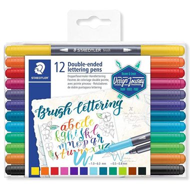 STAEDTLER Fasermaler Handlettering 3004TB12 Design Journey, 12 Stück