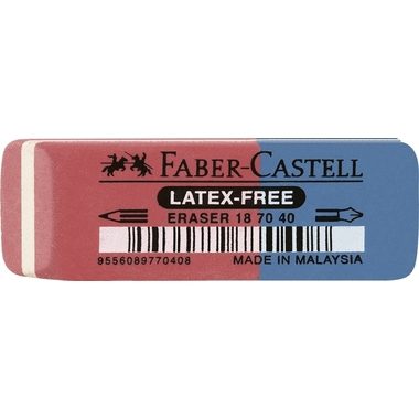 Faber-Castell, Faber-Castell Radierer 187040 Rot, Blau