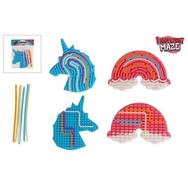 ROOST, ROOST Fingerprint Maze 621905 Einhorn & Regenbogen 4 ass.