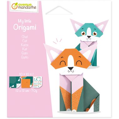 MANDARINE, MANDARINE Origamipapier 12x12cm OR508C Mon petit Katze 20 Blatt