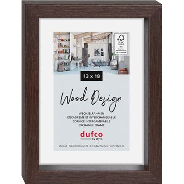 dufco, DUFCO Holz-Bilderrahmen 13x18cm 1610.80991 Fuji braun