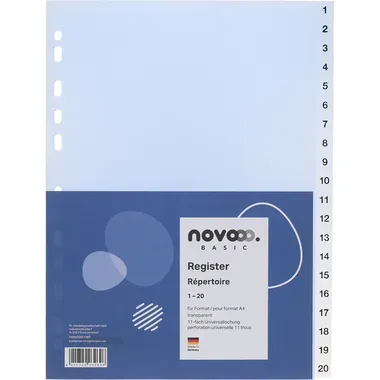 NOVOOO, NOVOOO Register PP A4 41006 transparent 1-20