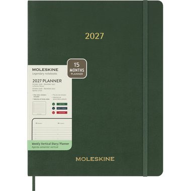 MOLESKINE Agenda Essential XX-Large 2027 DSESNK1512WN7Y27 1W/2S grün SC 21.6x27.9cm