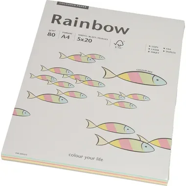 Papyrus, PAPYRUS Rainbow Mixpack 88043187 pastell, 80g 100 Blatt