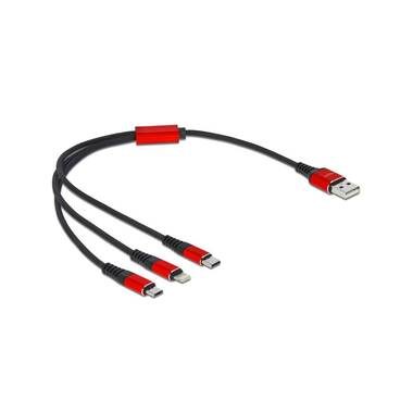 Delock USB-Ladekabel  USB-A - Lightning/USB-C 0.3 m