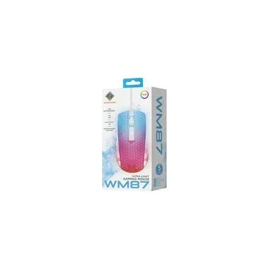 DELTACO, DELTACO Ultralight Gaming Mouse, RGB GAM-144-W Semi-Transparent, WM87,White