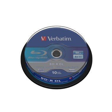 Verbatim, VERBATIM BD-R Spindle whi./blue 50GB 43746 6x DL Scratchgrd+ 10 Pcs