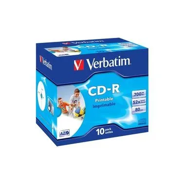 Verbatim, Verbatim CD-R Bedruckbar 52 x700 MB 10 Stück