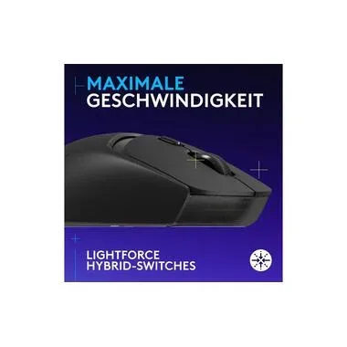 Logitech, LOGITECH G309 LIGHTSPEED Gaming Maus, Kabellos, 25600 dpi, Optisch mit Leuchtdioden, Schwarz
