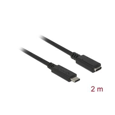 DeLock, Delock USB-Kabel USB 3.2 Gen1 USB-C® Stecker, USB-C® Buchse 2.00 m Schwarz 85542