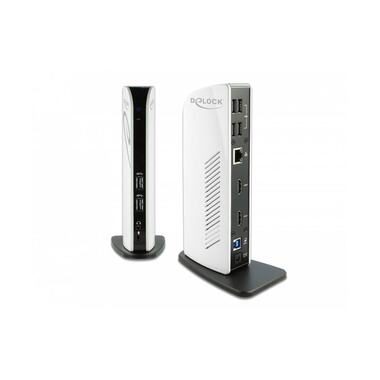 Delock Dockingstation USB-A/C – USB/LAN/2xHDMI Full-HD