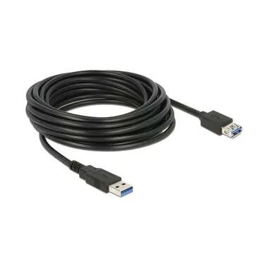 DeLock, Delock USB-Kabel USB 3.2 Gen1 USB-A Stecker, USB-A Buchse 5.00 m Schwarz vergoldete Steckkontakte 85058