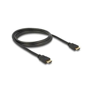 DeLock, Delock HDMI Anschlusskabel HDMI-A Stecker 1.5 m Schwarz 84753 vergoldete Steckkontakte, 4K UHD, doppelt geschirmt,