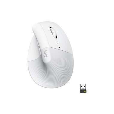 Logitech, Logitech ergonomische Maus "Maus Lift Off-white" kabellos