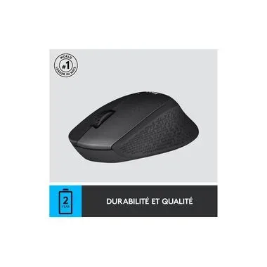 Logitech, Logitech B330 Silent Plus Kabellose Optische Maus für Rechtshänder 3 Tasten 2,4 GHz Schwarz