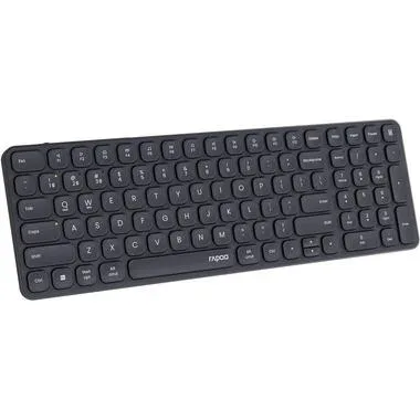 Rapoo, RAPOO E9710 (CH), Kabellose Tastatur, Scissor, 2,4 GHz, Bluetooth 4.0, 5.0, Dunkelgrau