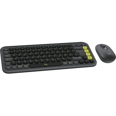 Logitech, LOGITECH POP Icon Combo, Tastatur & Maus, Kabellos, Grafit und Grün