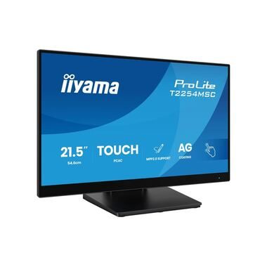 Iiyama, Iiyama ProLite T2254MSC Touchscreen-Monitor EEK D (A - G) 54.6 cm (21.5 Zoll) 1920 x 1080 Pixel 16:9 4 ms DisplayPort
