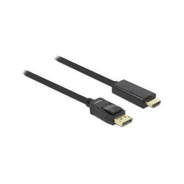 DeLock, Delock DisplayPort / HDMI Anschlusskabel DisplayPort Stecker, HDMI-A Stecker 2 m Schwarz 82587 dreifach geschirmt,
