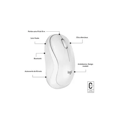 Logitech, Logitech M240 Maus Weiß 3 Tasten