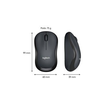 Logitech, Logitech M220 Silent Kabellose Optische Maus Beidhändig 3 Tasten 2.4 GHz Anthrazit