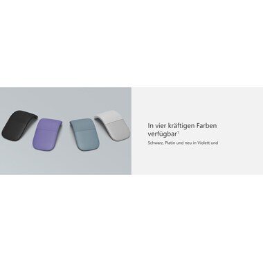 Microsoft, Microsoft Maus "Surface Arc Mouse" Bluetooth faltbar, Touch Oberfläche, Scrollrad-Emulation