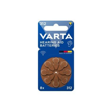 VARTA, Varta Hörgerätbatterie 312 8St – Alkali Batterien