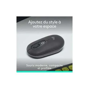 Logitech, Logitech POP Maus Bluetooth® Optisch Graphit 4 Tasten 4000 dpi Easy Switch 3 Geräte, Integriertes Scrollrad