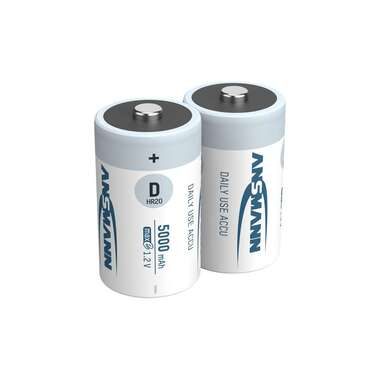 ANSMANN, Ansmann maxE HR20 Mono (D)-Akku NiMH 5000 mAh 1.2 V 2 St.