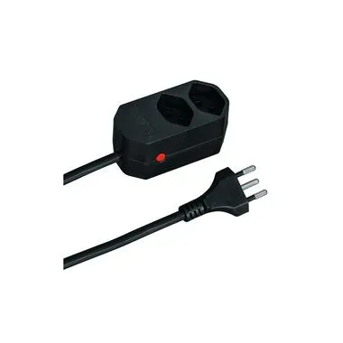 STEFFEN, Steffen Steckdosenleiste Compact mit Reset-Button | 2 × Typ 13 | 1.5 m
