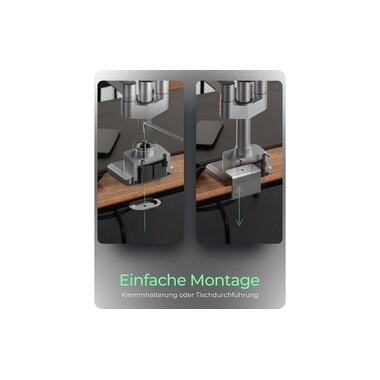 ICY BOX, ICY BOX Triple Monitor Stand IB-MS525-T 17-30 inch 1-7kg silver grey