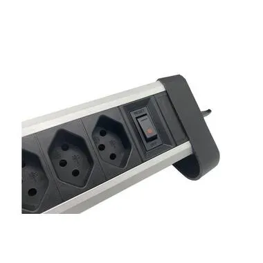 SCHOENENBERGER, SCHOENENBERGER ALU Tisch-Steckdosenleiste 3m 85.860.4AL USB-C silber/schwarz