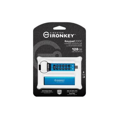 Kingston IronKey Keypad 200C - USB-Flash-Laufwerk - verschlüsselt - 128 GB - USB-C 3.2 Gen 1