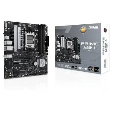 ASUS, Asus Prime A620AM-A-CSM Mainboard Sockel (PC) AMD® AM5 Formfaktor (Details) Micro-ATX Mainboard-Chipsatz AMD® A620A