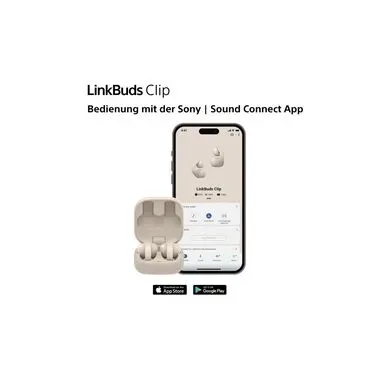 Sony, Sony Open-Ear-Kopfhörer "LinkBuds Clip WF-LC900" Bluetooth Rauschunterdrückung  True Wireless  integrierte Steuerung für Anrufe und Musik Open Ear Clip On Design, 10 Band EQ, KI Anruf, IPX4-Spritzwasserschutz