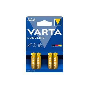 VARTA, VARTA Batterie 4103101414 Longlife, AAA/LR03, 4 St&uuml;ck
