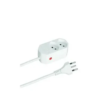 STEFFEN, Steffen Steckdosenleiste Compact mit Reset-Button | 2x T13 | 1.5 m