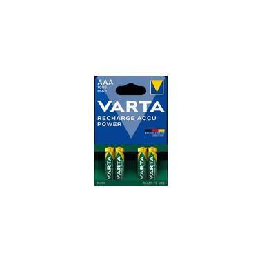VARTA, VARTA Batterie Akku 5703301404 R2U, AAA/HR03, 1000 mAh, 4 S.