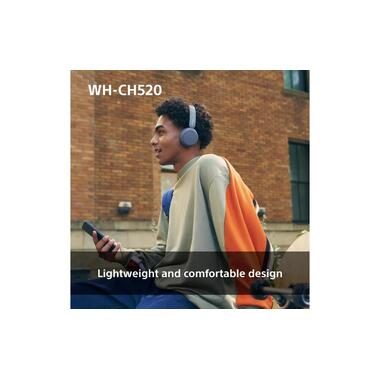 Sony, Sony On-Ear-Kopfhörer "WHCH520" Bluetooth Freisprechfunktion  Rauschunterdrückung  Sprachsteuerung  kompatibel mit Siri 200 Std. Max. Akkulaufzeit (Standby)