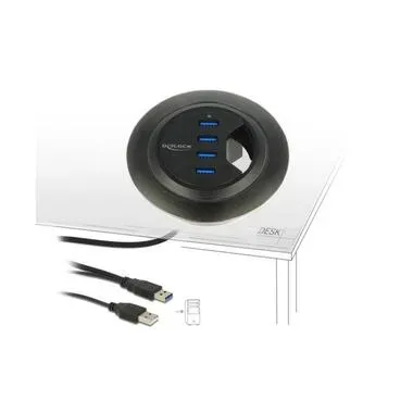 DeLock, Delock 62868 USB-Hub 4 Port USB-A USB 3.1 Gen1 5 GBit/s Schwarz 62868