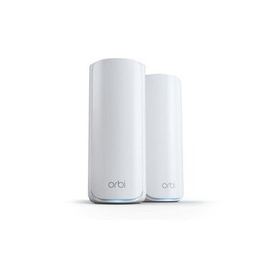 Netgear, NETGEAR Orbi 770 Quad-Band Mesh WiFi 7 System 2er Set, weiss Mesh-Satellit – WLAN Repeater/Wifi Extender